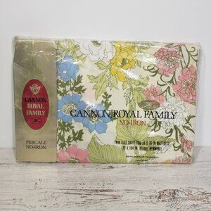 Vintage Deadstock  Cannon Royal Family  NIP  Twin Flat Sheet